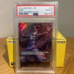 PSA 10 Sabo OP07-118 Alt Art One Piece Card Awakening of the New Era JP - Image 1