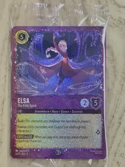 Elsa The Fifth Spirit Disney Lorcana Gift Box Promo Glitter Sealed Card - Image 1