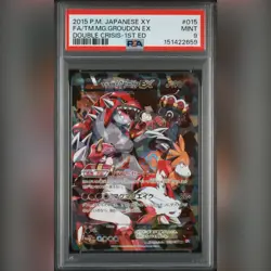 PSA 9 Team Magma Groudon EX 015/034 1st Edition Double Crisis 2015 Pokemon Card - Image 1