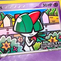 LP+ Reverse Holo Ralts 81/113 Common Delta Species Pokemon 2005 Kenkichi Toyama - Image 3