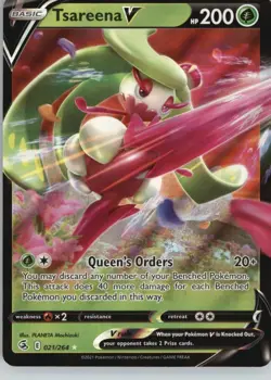Tsareena V 021/264 Holo V Rare Fusion Strike Pokemon Near Mint - Image 1