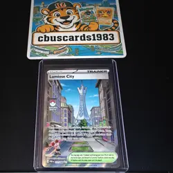 Pokemon TCG Lumiose City 111/088 Holo Ultra Rare Full Art Trainer - Image 1