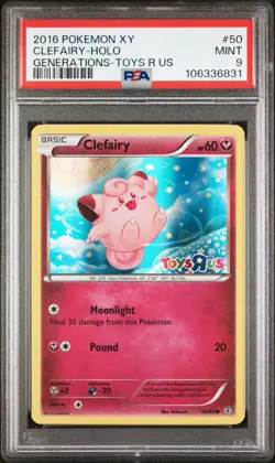 Pokemon Clefairy XY Generations Toys R Us Holo Promo #50 PSA 9 Mint - Image 1