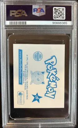 2000 Merlin Pokemon 2 Blastoise Prism “Cracked Ice” Sticker #127 - PSA 7 - Image 2