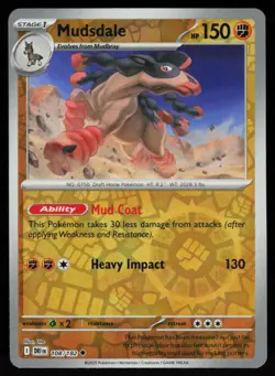 Mudsdale 108/182 Uncommon Destined Rivals Pokemon Reverse Holo Near Mint - Image 1