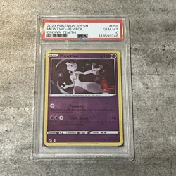 Pokemon TCG: 2023 Mewtwo Reverse 059/159 Crown Zenith Holo PSA 10 - Image 1