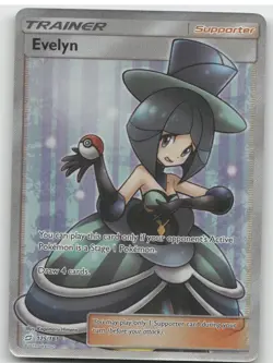 2019 Sun & Moon Team Up Evelyn Ultra Rare #175/181 - Image 1