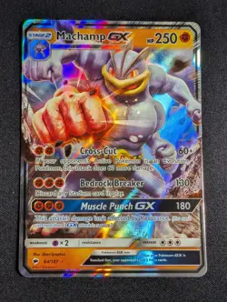 Pokemon Machamp GX 64/147 Ultra Rare SM Burning Shadows LP - Image 1