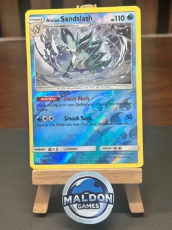 Alolan Sandslash 20/145 Guardians Rising Rare NM 2017 Reverse Holo - Image 1