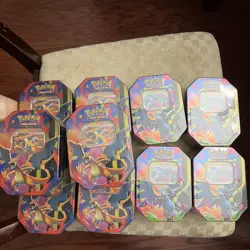 Pokemon TCG Mega Charizard Tin Lot – 10 Total (Sealed) - Image 1