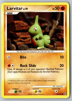 Pokemon: Larvitar Common Stormfront 63/100 LP+ - Image 1
