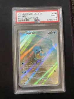 Pokemon 2023 Squirtle 170/165 Illustration Rare Scarlet & Violet 151 PSA 9 - Image 1