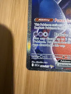 Pokemon TCG Team Rockets Mewtwo EX 281/217 SIR NM Full Art Holo English - Image 5