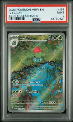 2023 POKEMON MEW EN-151 ILLUSTRATION RARE #167 IVYSAUR PSA 9 - Image 1