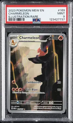 2023 POKEMON MEW EN-151 ILLUSTRATION RARE #169 CHARMELEON PSA 9 - Image 1