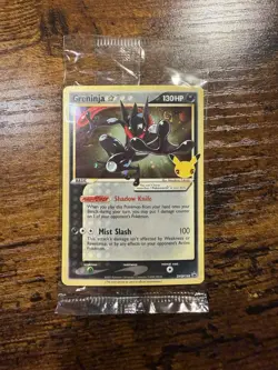 Greninja Gold Star SWSH144 Sealed Celebrations Black Star Promo Pokemon TCG - Image 1