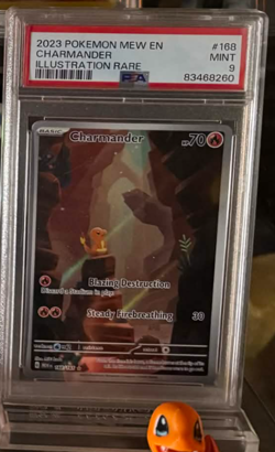 2023 POKEMON MEW 151 #168 CHARMANDER ILLUSTRATION RARE PSA 9 - Image 1