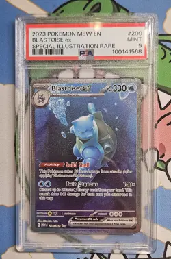 Pokemon 151 Blastoise Ex #200/165 Special Illustration Rare PSA 9 - Image 1