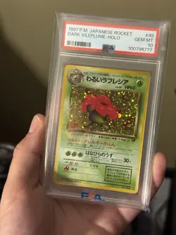 Pokemon Team Rocket Japanese Dark Vileplume Holo #45 PSA 10 1997 - Image 2