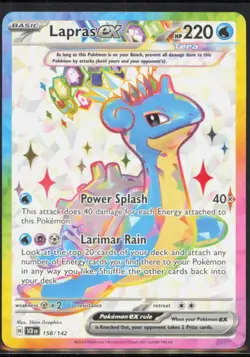 Lapras ex Ultra Rare SV07: Stellar Crown #158/142 [Near Mint] Pokemon TCG - Image 1