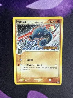 Pokemon 2006 Horsea Reverse Holo Ex Dragon Frontiers Stamped Delta Species -MP - Image 1