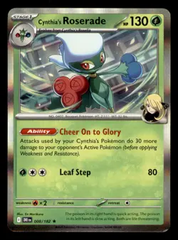 Cynthia's Roserade 008/182 Rare Destined Rivals Pokemon Holo Near Mint - Image 1
