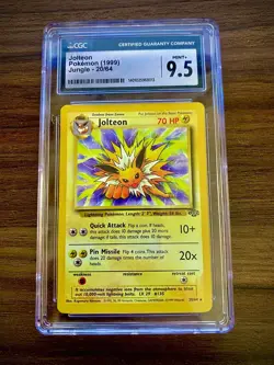 ⚡ Pokemon Card - OG 1999 Vintage Jolteon 20/64 - Jungle - CGC 9.5 MINT + ⚡ - Image 1