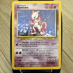 Pokemon TCG Mewtwo 10/102 Base Set Vintage Holo Rare Card Ungraded NM - Image 1
