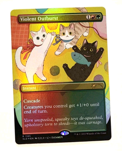 Violent Outburst - R 1185 - Secret Lair LOOK AT THE KITTIES - Near Mint - MTG _1 - Image 1