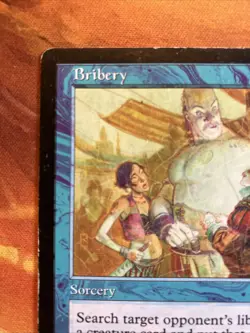 MTG Bribery Mercadian Masques Moderately Played Condition Blue Rare Vintage!! - Image 3
