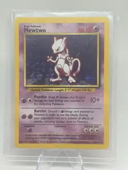 Mewtwo Holo Rare 10/102 Wizards of the Coast Pokemon TCG Base Set 1999 - Image 1