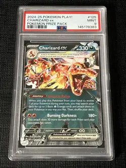 PSA 9 Charizard ex 125/197 Play! Prize Pack Graded Pokemon Card - Image 1