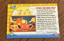 Pikachu's Vacation Cmon We Need Help #53 Movie Black Logo Topps Pokemon - Image 2