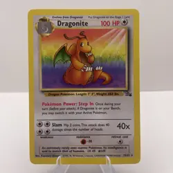 WOTC Dragonite 19/62 Fossil 1st Edition Pokemon TCG Rare 100HP 1999 MP - Image 1