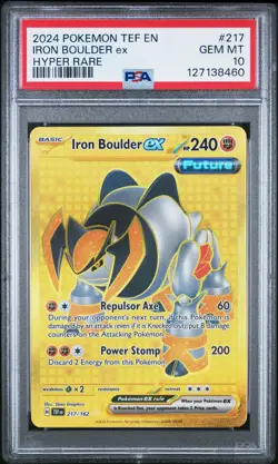 Iron Boulder EX 217/162 Hyper Rare Tef En-temporal Forces Pokemon PSA 10 - Image 1
