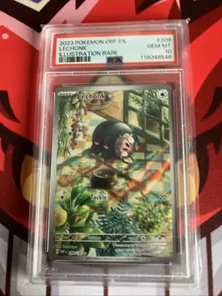 2023 POKEMON OBF EN-OBSIDIAN FLAMES ILLUSTRATION RARE #209 LECHONK PSA 10 - Image 1