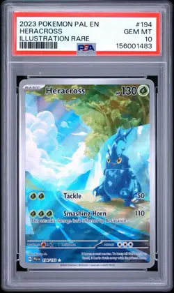 PSA 10 Heracross 194/193 Pokemon Paldea Evolved 2023 Illustration Rare IR GEM MT - Image 1