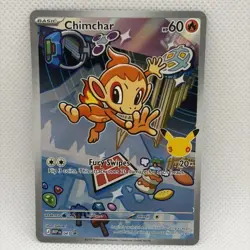 Chimchar 041 Black Star Promo Pokemon First Partner Collection Holo Full Art NM - Image 1
