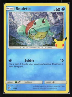Squirtle - 17/25 Holo Promo Pokemon McDonalds 25th Anniversary Promos 017/025 NM - Image 1