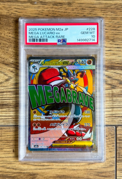 Mega Lucario EX 228/193 PSA 10 mega Dream EX Pokemon - Image 1