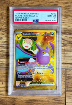 Pokemon TCG Team Rockets Crobat EX 242/182 Destined Rivals - PSA 10 - Image 1