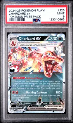 2024-2025 POKEMON PLAY! POKEMON PRIZE PACK #125 CHARIZARD EX PSA 9 - Image 1