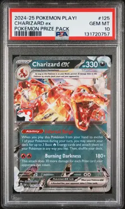 2024-2025 Pokemon Play! Pokemon Prize Pack Charizard EX PSA 10 #125 - Image 1