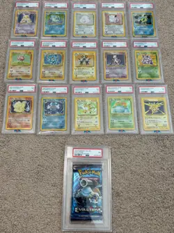 PSA 7 Pokemon Lot Base Set Holos Near Complete Blastoise Venusaur Graded - Image 1