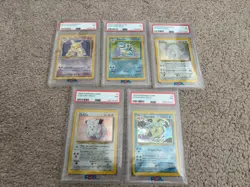 PSA 7 Pokemon Lot Base Set Holos Near Complete Blastoise Venusaur Graded - Image 2