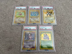 PSA 7 Pokemon Lot Base Set Holos Near Complete Blastoise Venusaur Graded - Image 3