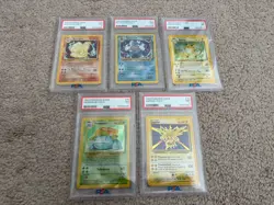 PSA 7 Pokemon Lot Base Set Holos Near Complete Blastoise Venusaur Graded - Image 4