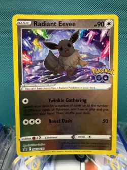 Pokemon GO Radiant Eevee Black Star Promo SWSH230 Ultra Rare Holo NM - Image 1