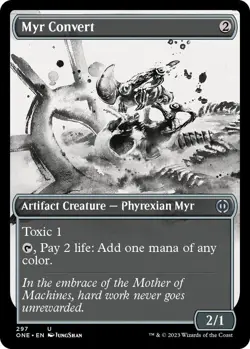 NM Showcase Foil Myr Convert, MTG, Phyrexia: One, Magic the Gathering, 297 - Image 1