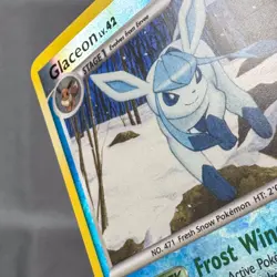 NM- Reverse Holo Glaceon 41/111 Rising Rivals Pokemon 2009 Naoyo Kimura - Image 5